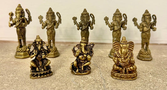 Small Brass Ganapati Idol